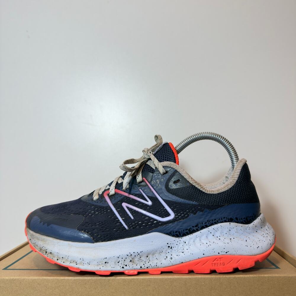 New Balance DynaSoft Nitrel V5 Womens 7.5 Navy Orange Trail Hiking Shoes